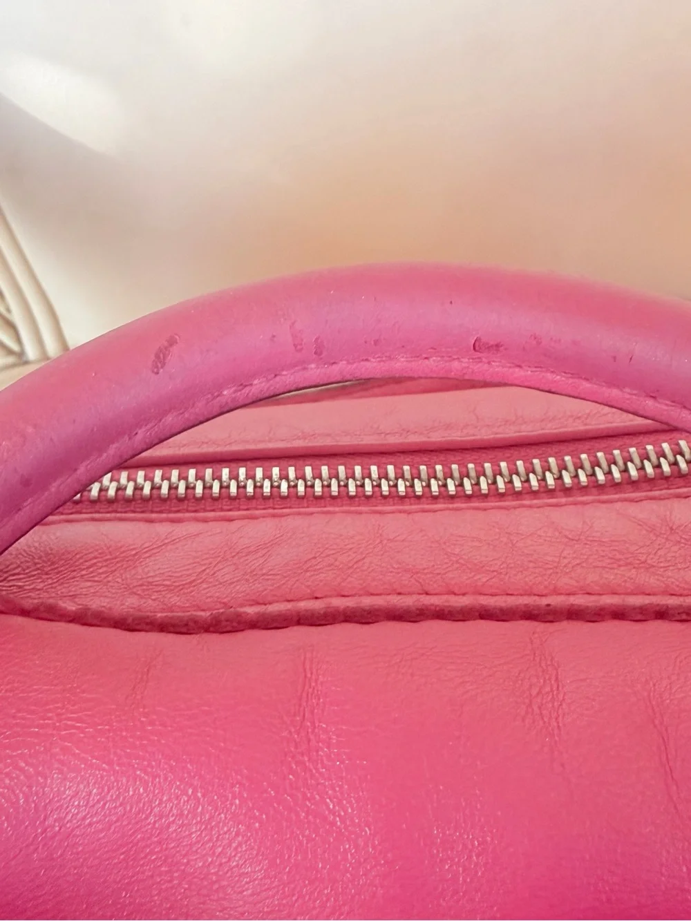 LOEWE Madrid Pink/ Red  2Way Medium Nappa Satchel. RT $ 3998.